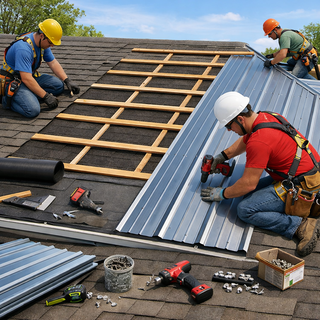 How to Install Metal Roofing Over Shingles